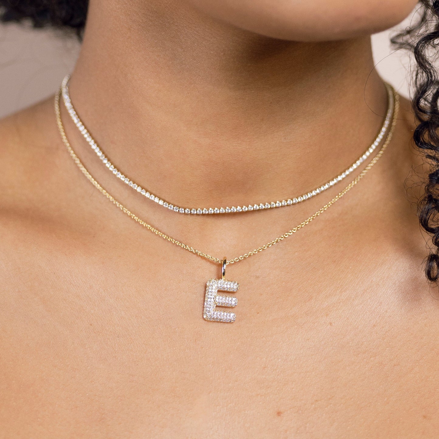 Bubble Letter Initial Charm Charms & Pendants The Sis Kiss