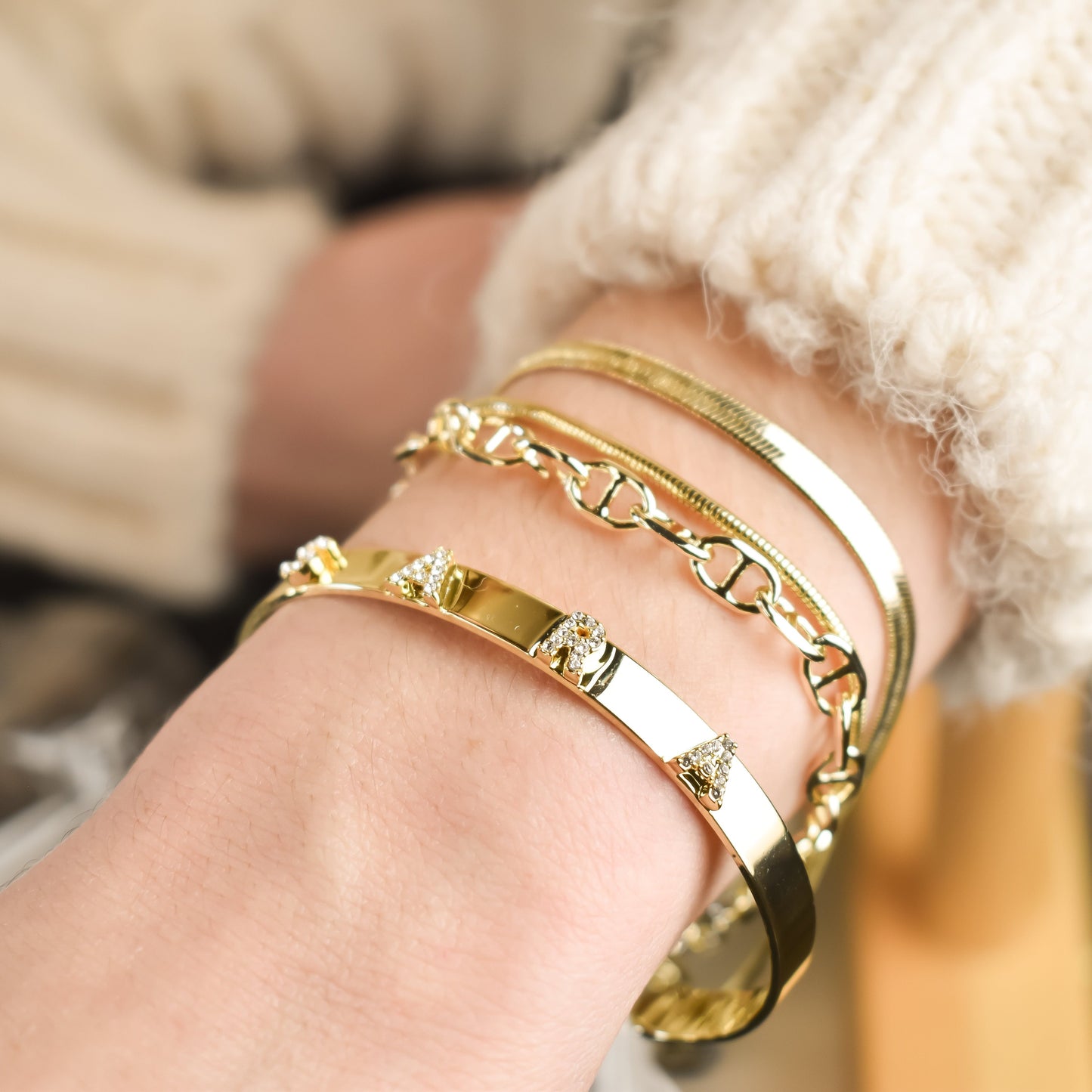 Custom Name Cuff Bracelet Joyce