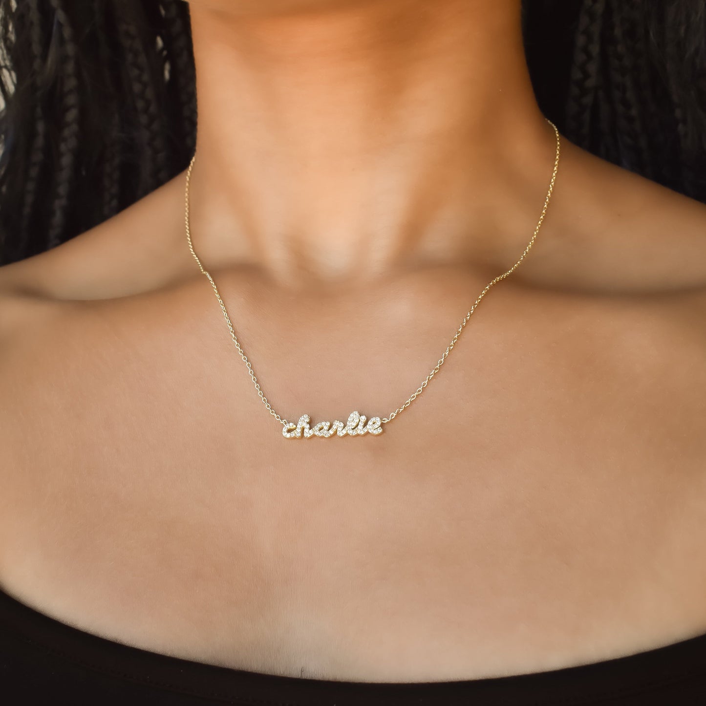 Custom Petite Script Multiple Name Necklace necklace Bob