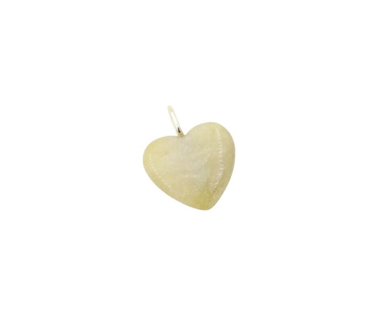 Palm Beach Stone Heart Charm Lemon Cream Charms & Pendants Joyce