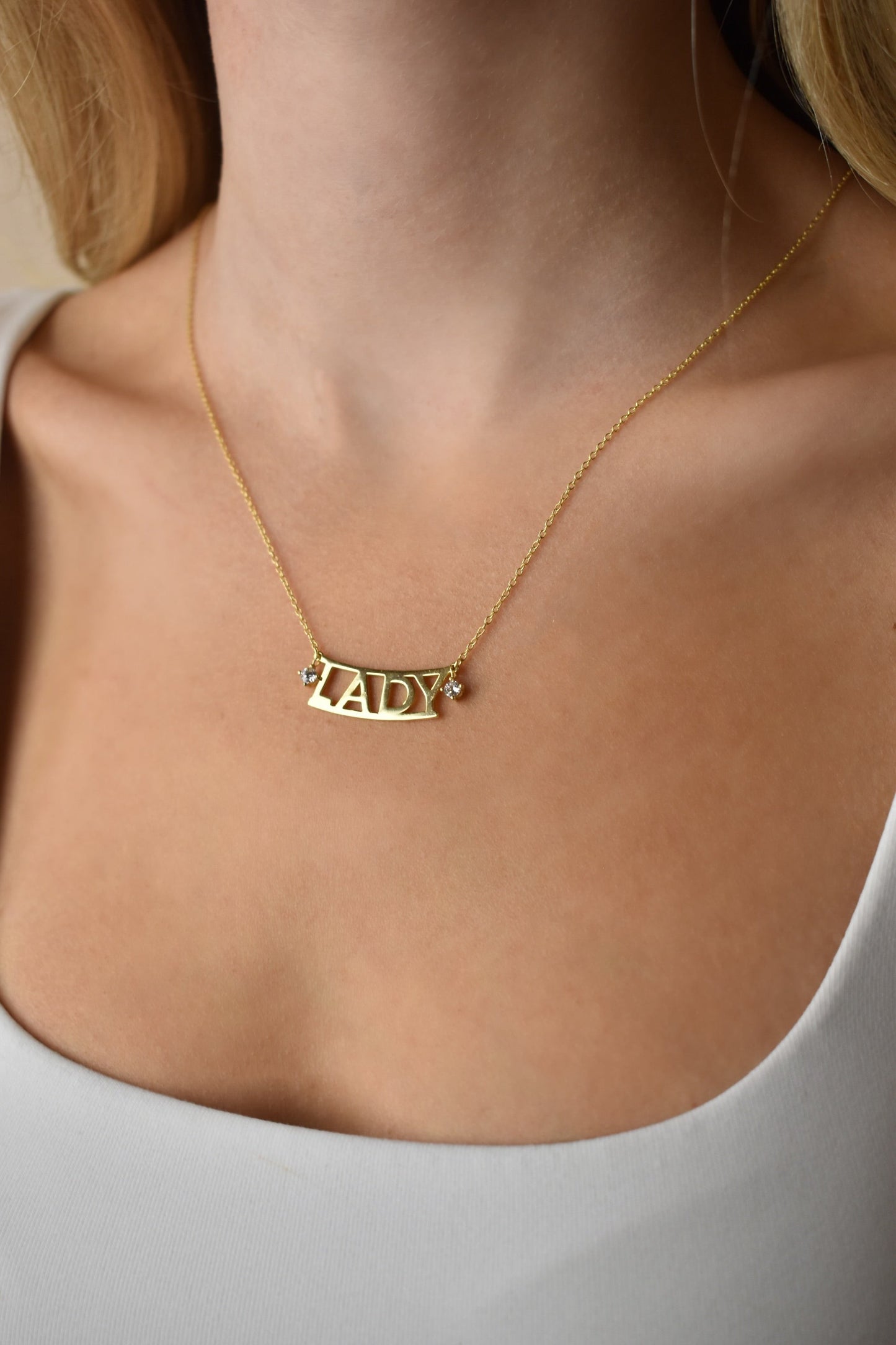 Custom Crystal Accent Bar Necklace necklace Bob