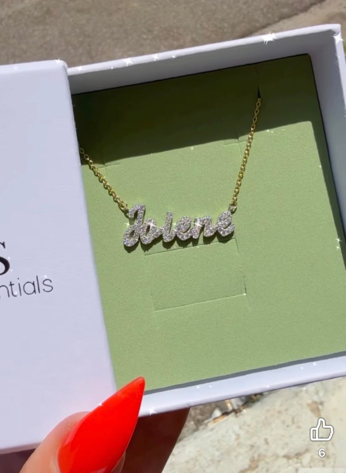Custom Crystal Script Nameplate Necklace necklace Saida