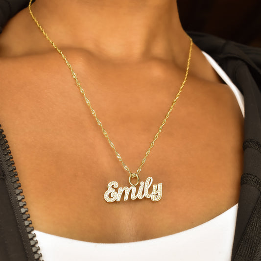 Custom Crystal Name Charm Charms & Pendants Bob