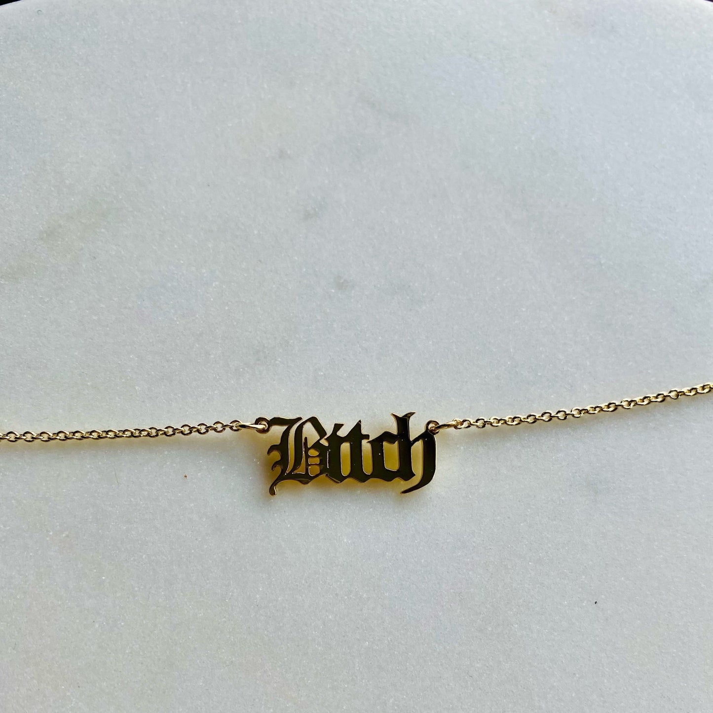 Dirty Words Necklace The Sis Kiss Bitch