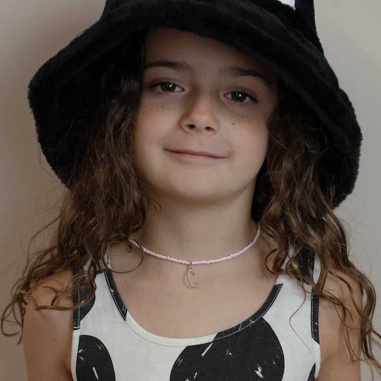 Pink Beaded Charm Necklace The Sis Kiss