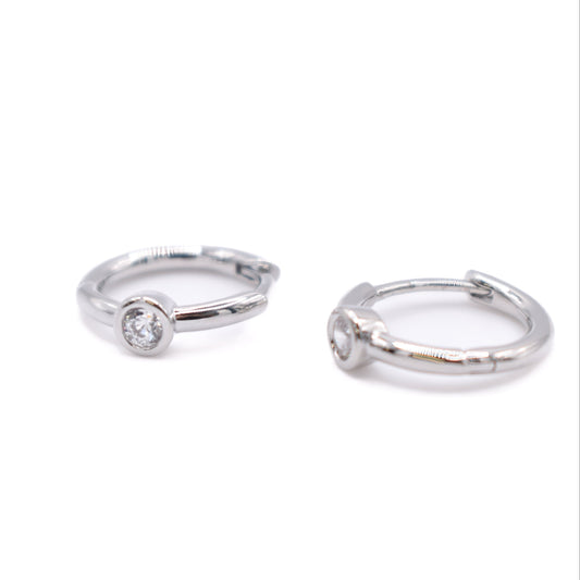 Crystal Dot Huggies Earrings grace