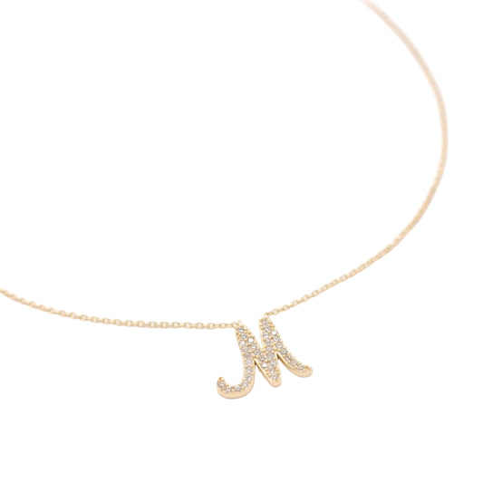 Custom Script Initial Necklace necklace Bob