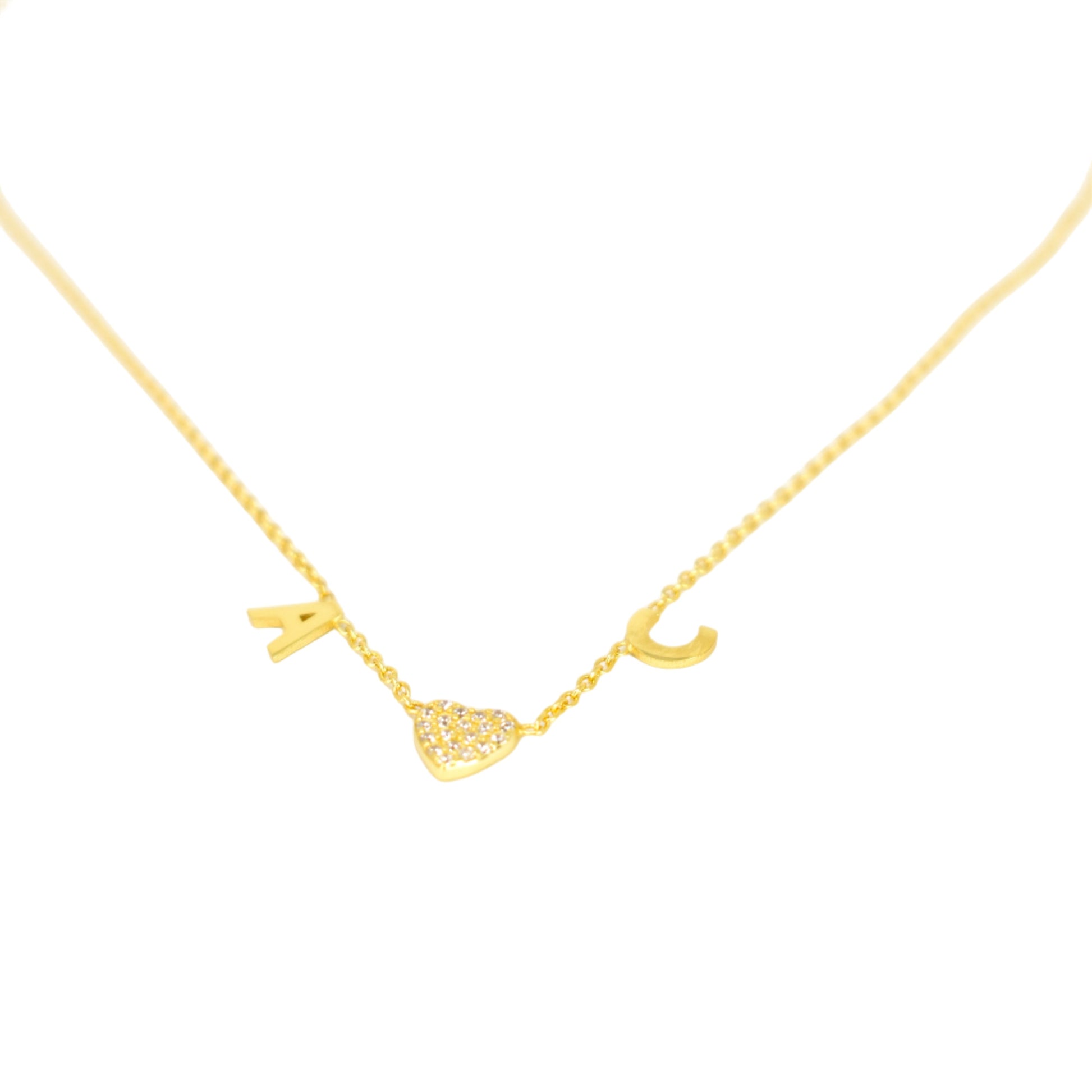 Custom Initial Heart Necklace necklace Bob