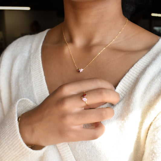 Custom Pear Cut Birthstone Necklace Necklaces Rena