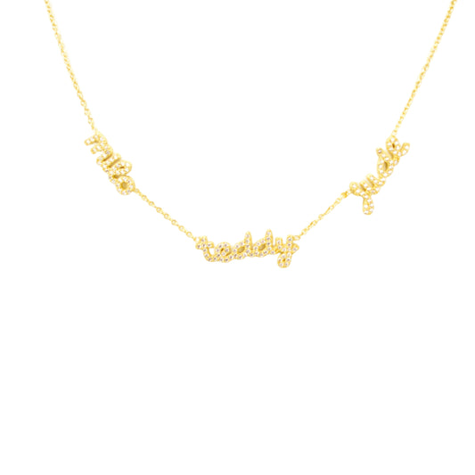 Custom Petite Script Multiple Name Necklace necklace Bob