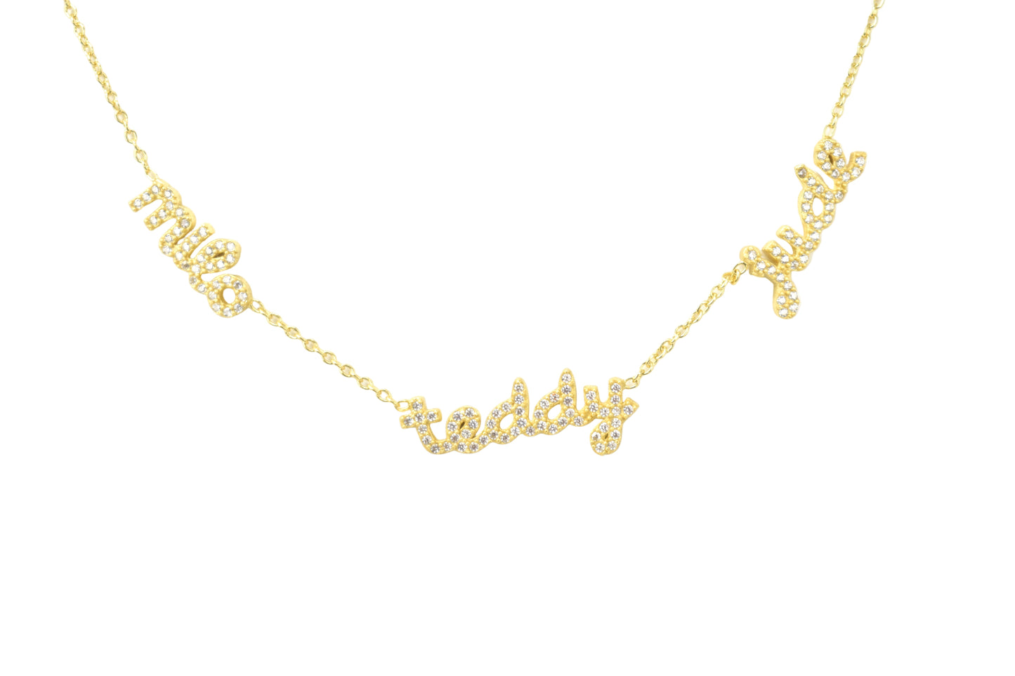 Custom Petite Script Multiple Name Necklace necklace Bob