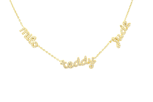 Custom Petite Script Multiple Name Necklace necklace Bob