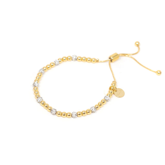 Dover Beaded Adjustable Bracelet JEWELRY The Sis Kiss Gold Small (3mm)