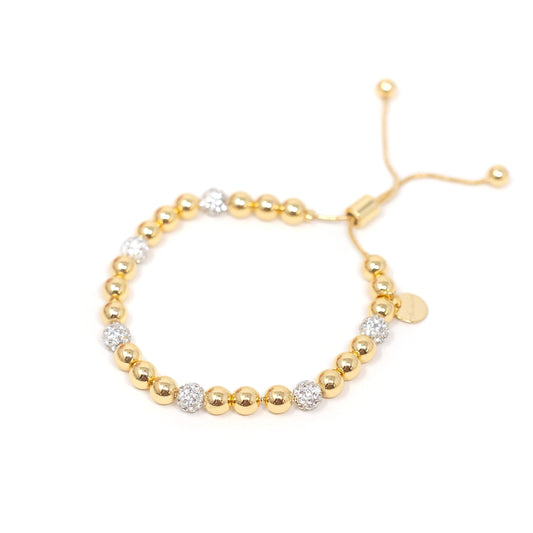 Dover Beaded Adjustable Bracelet JEWELRY The Sis Kiss Gold Medium (5mm)