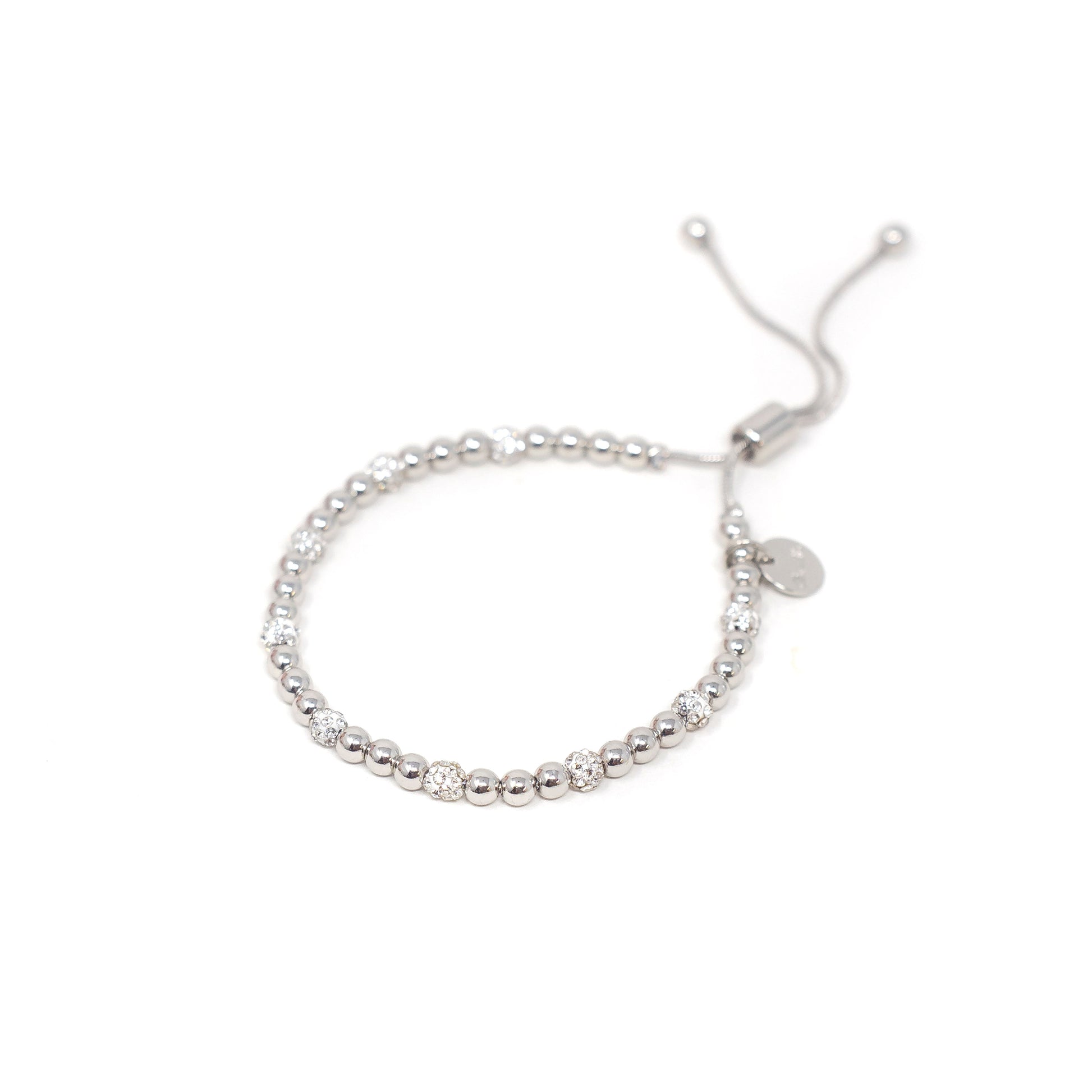 Dover Beaded Adjustable Bracelet JEWELRY The Sis Kiss Silver Small (3mm)