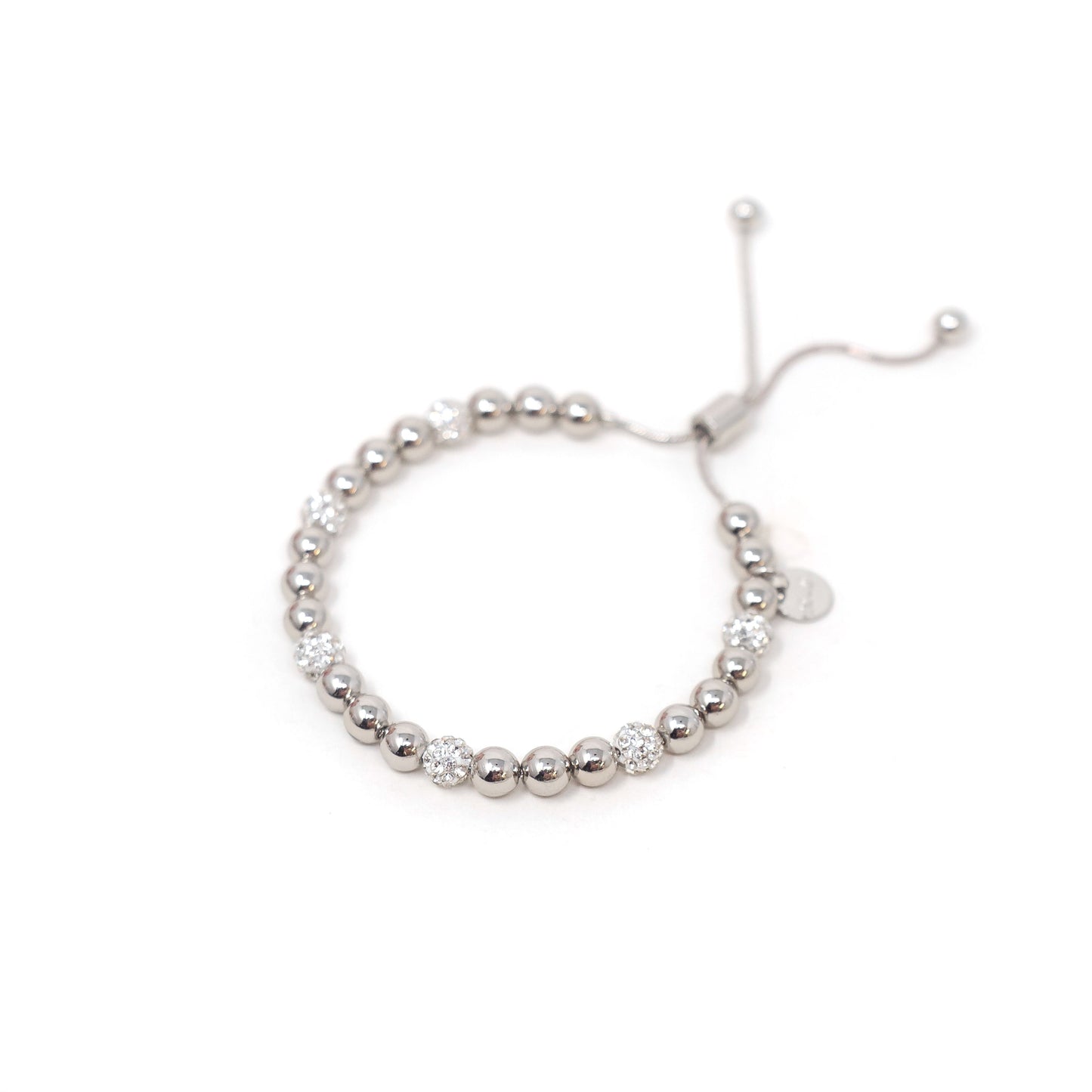 Dover Beaded Adjustable Bracelet JEWELRY The Sis Kiss Silver Medium (5mm)