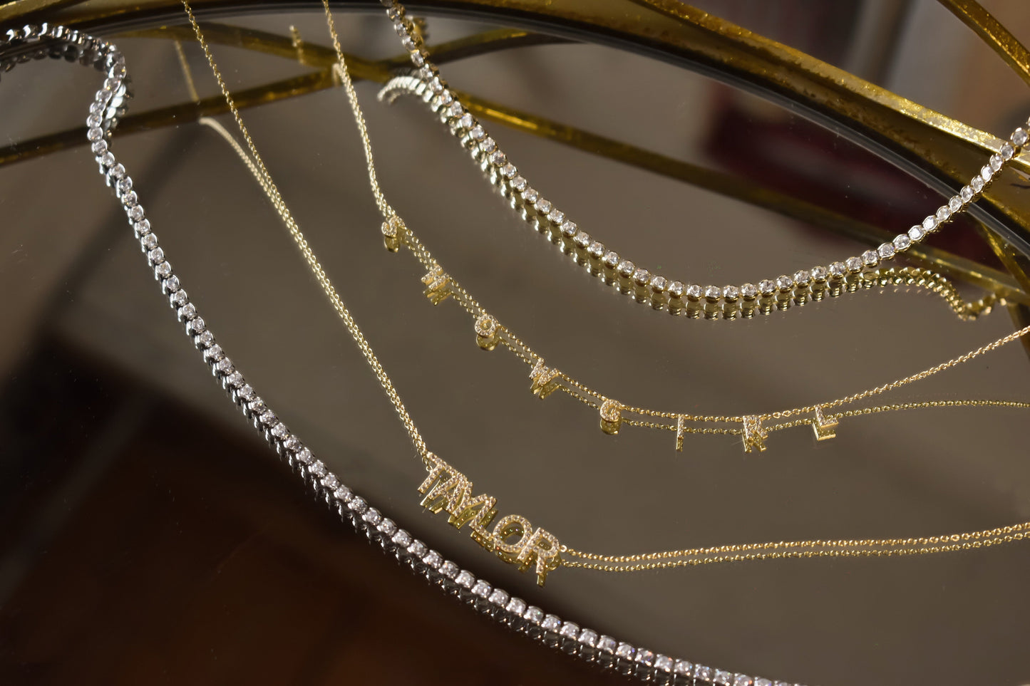 Custom Crystal Nameplate Necklace necklace Bob