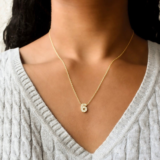 Custom Bold Number Necklace