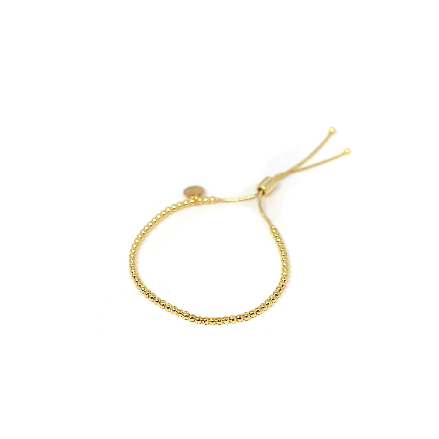 Beaded Adjustable Bracelet JEWELRY The Sis Kiss Gold Small (3mm)