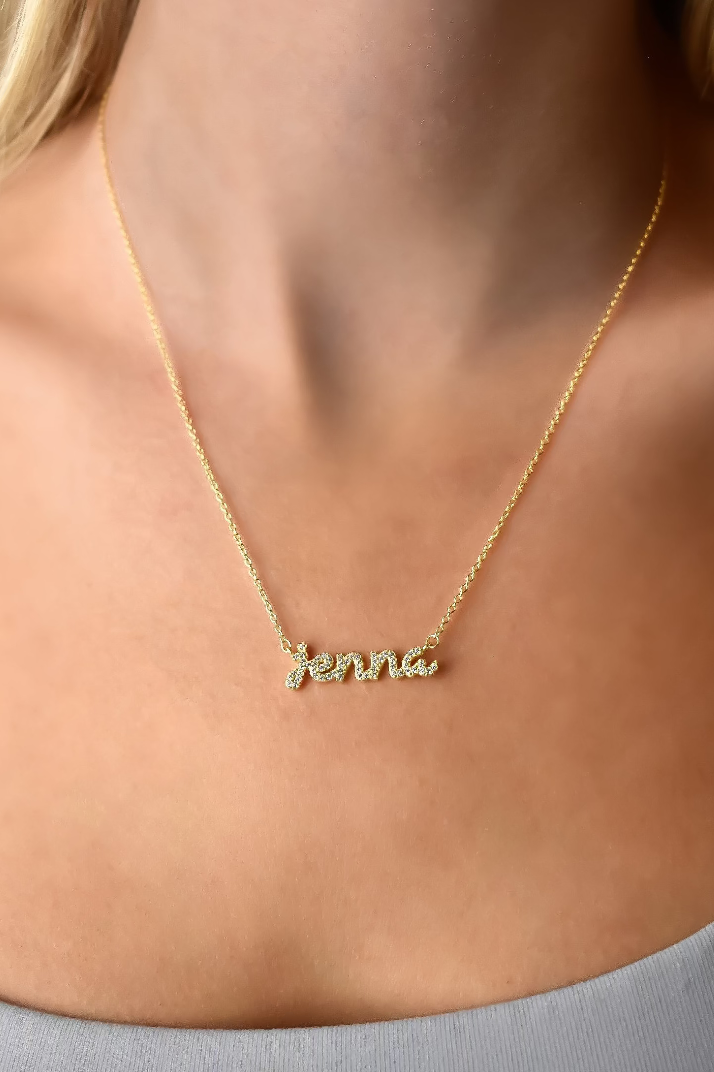Custom Petite Script Multiple Name Necklace necklace Bob