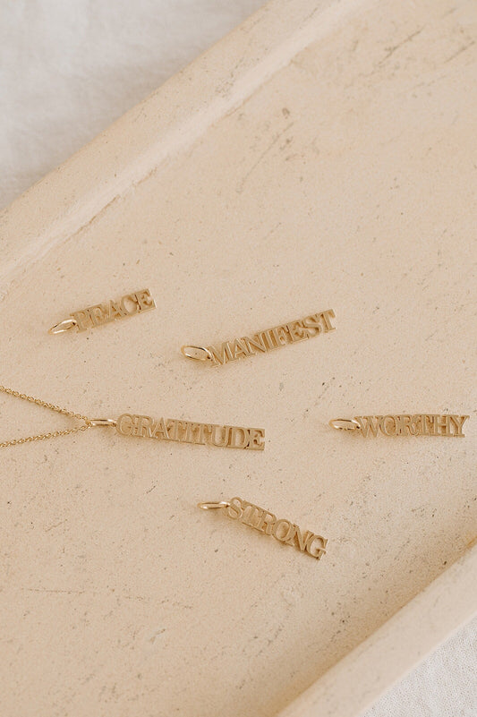 Mantra Charm Necklace JEWELRY The Sis Kiss