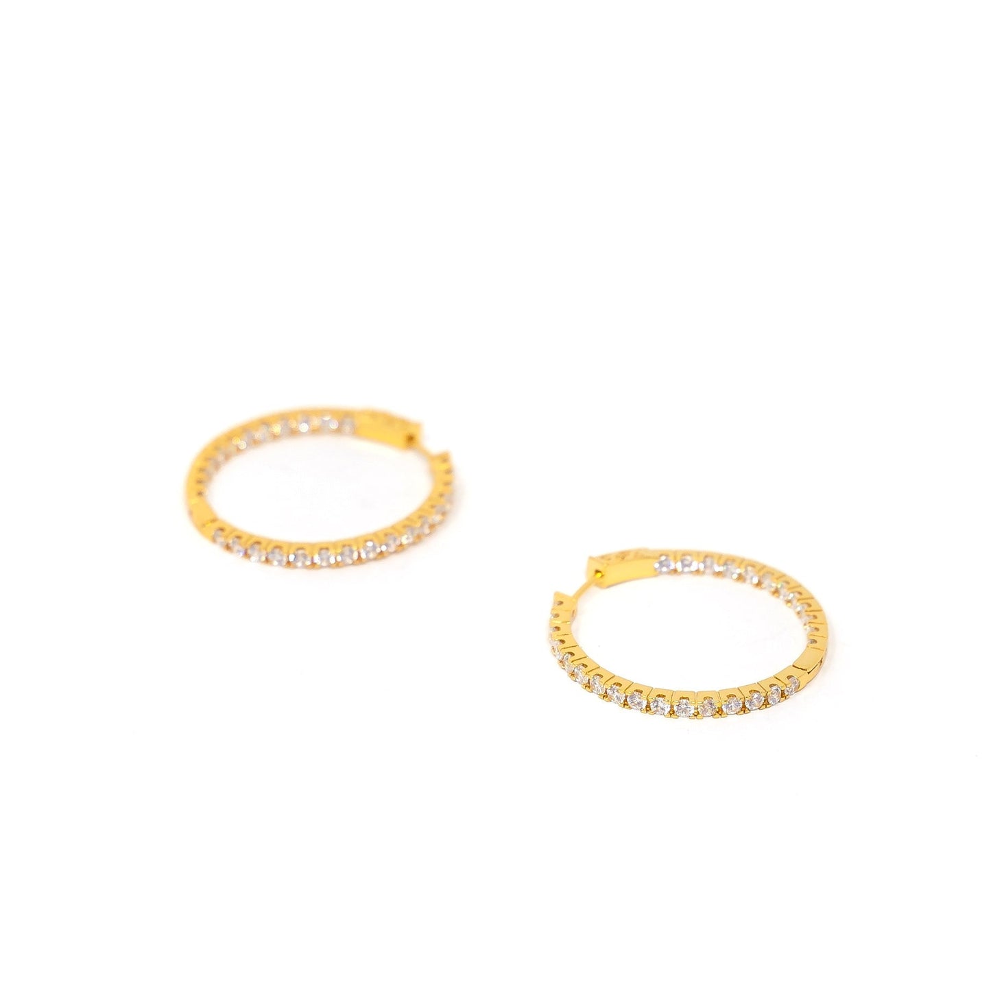 Infinity Crystal Hoops Earrings The Sis Kiss