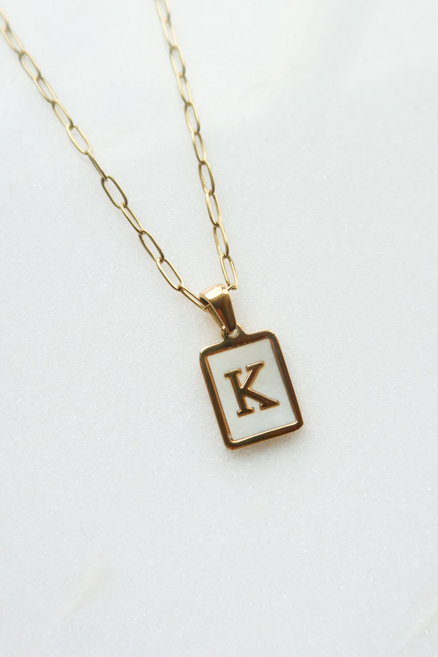 Ocean Drive Initial Necklace Bob Silver A