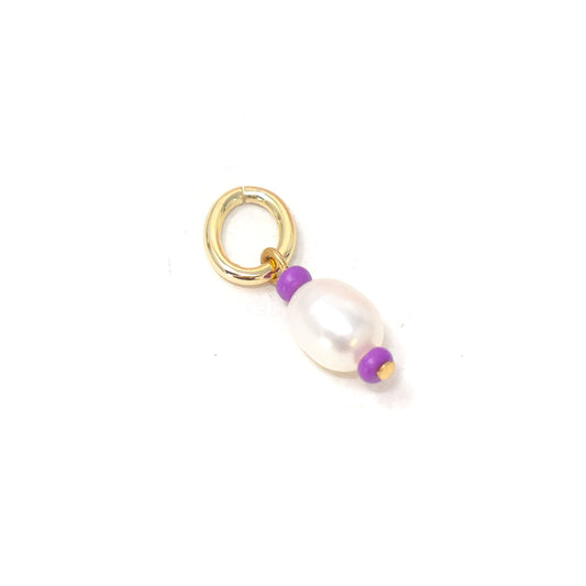 Purple and Pearl Charm Charms & Pendants The Sis Kiss