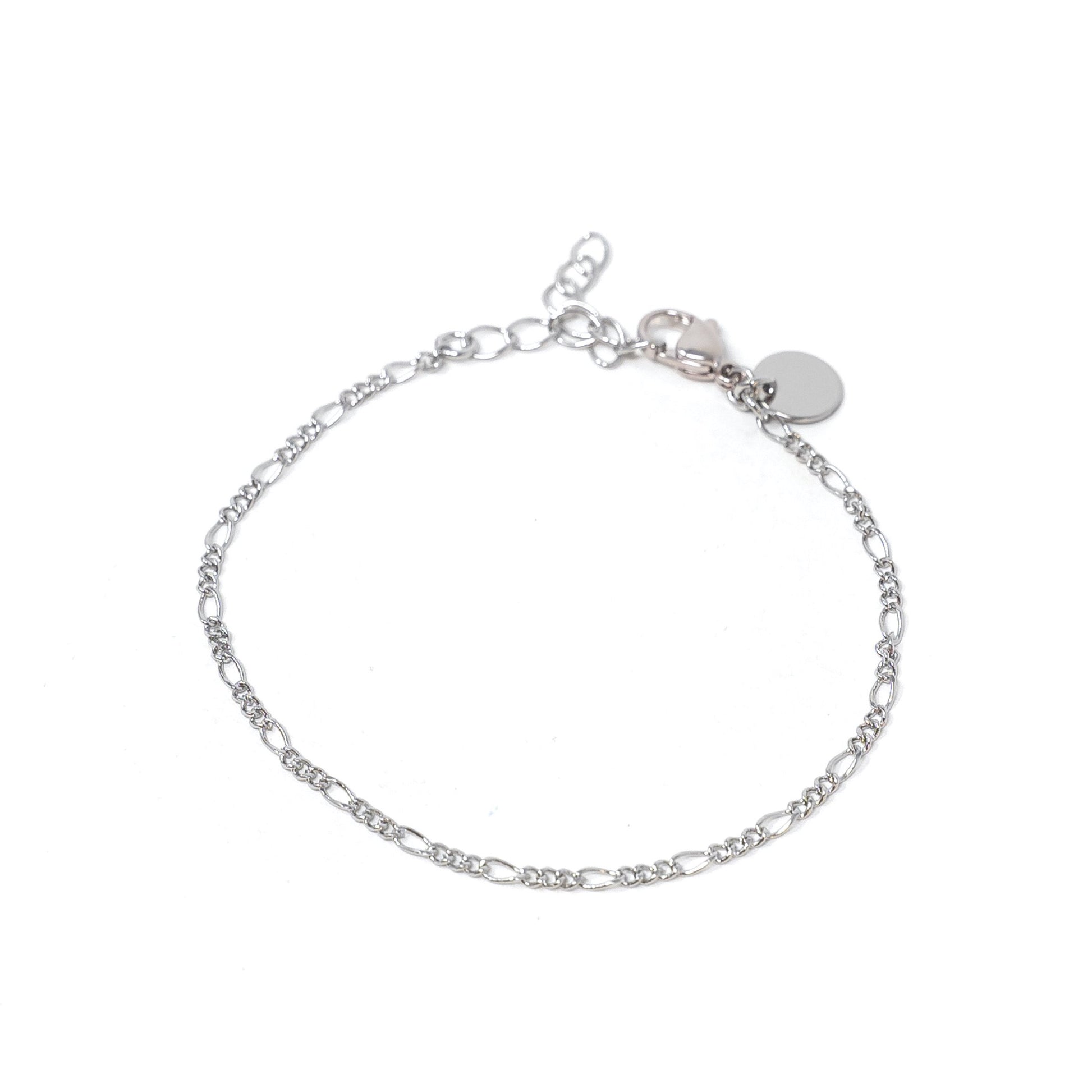 Mini Paperclip Anklet - Preorder JEWELRY The Sis Kiss Silver