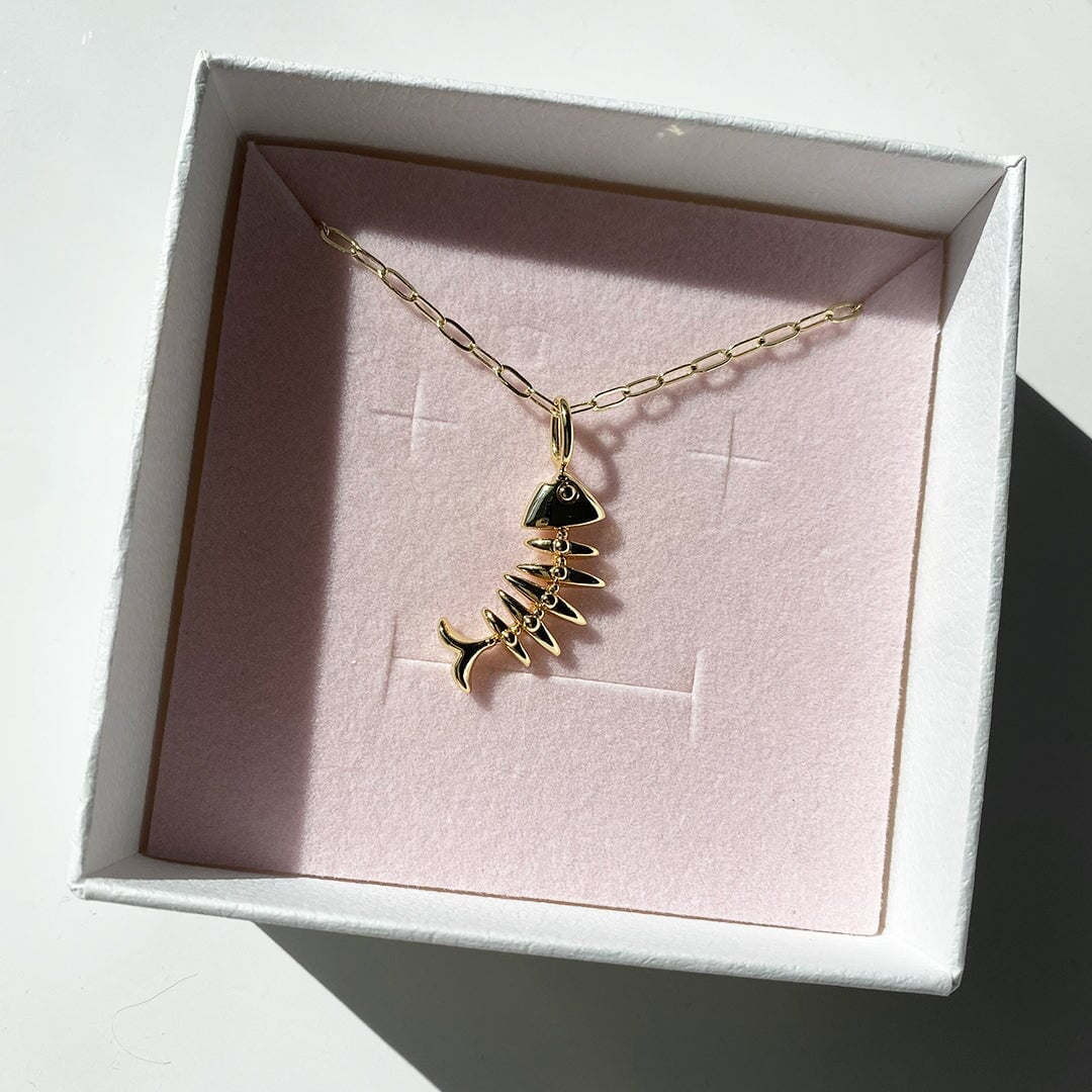 Barracuda Fish Charm Necklace