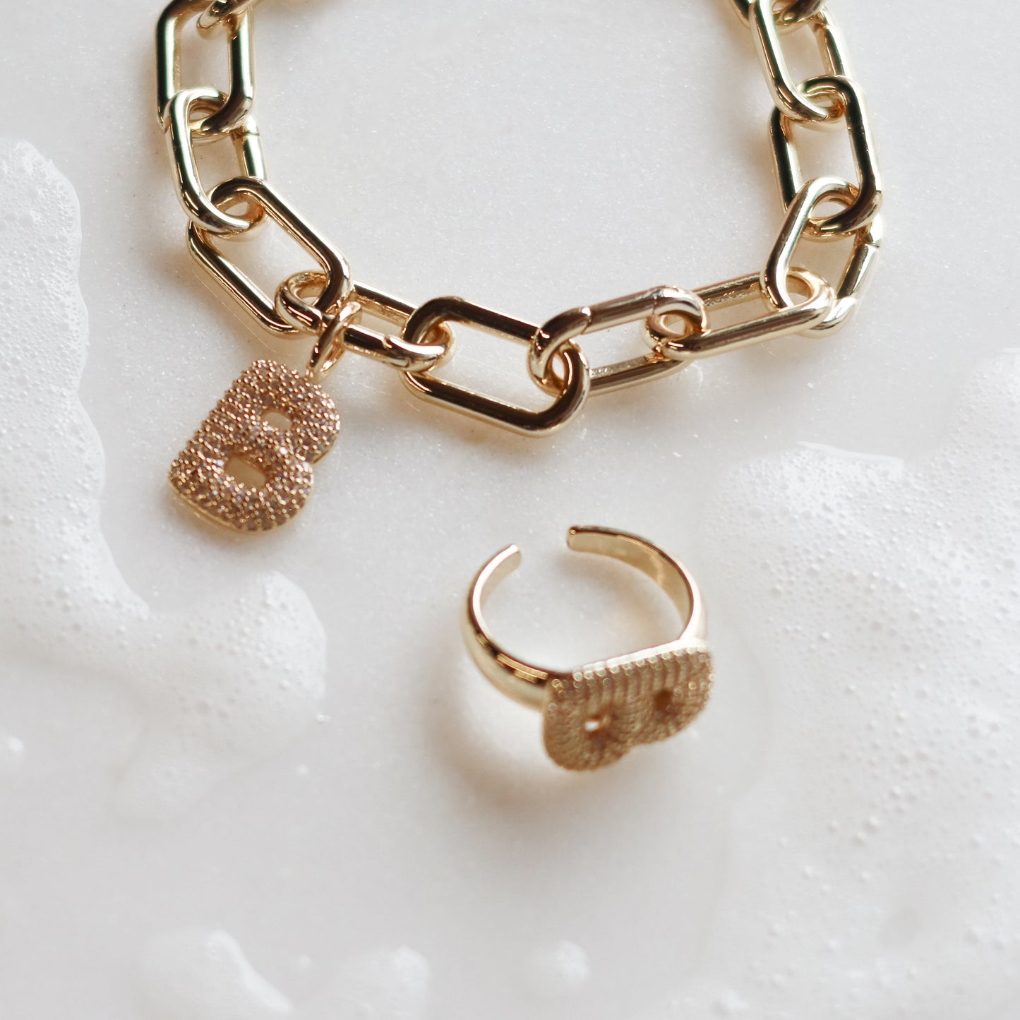 Bubble Letter Initial Ring JEWELRY The Sis Kiss