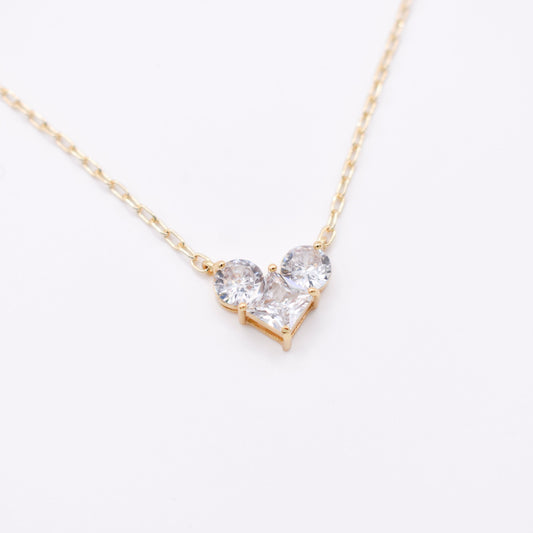 Crystal Cluster Heart Necklace necklace grace