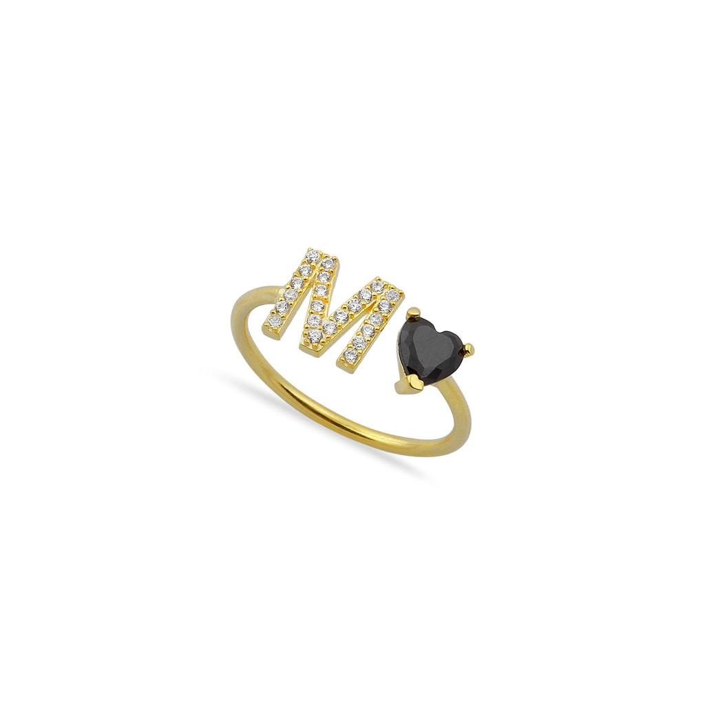 Custom Heart Initial Ring JEWELRY Saida