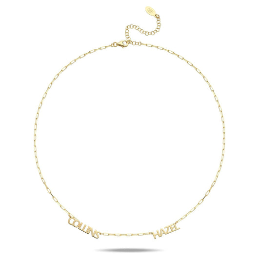 Custom Mini Paperclip My Mantra / Name Necklace necklace Saida