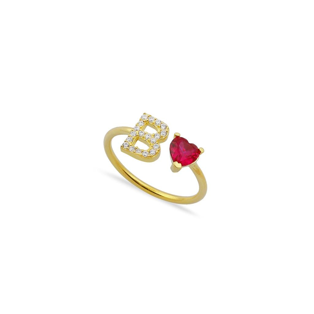 Custom Heart Initial Ring JEWELRY Saida