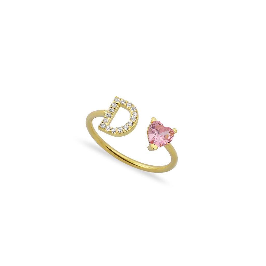Custom Heart Initial Ring JEWELRY Saida