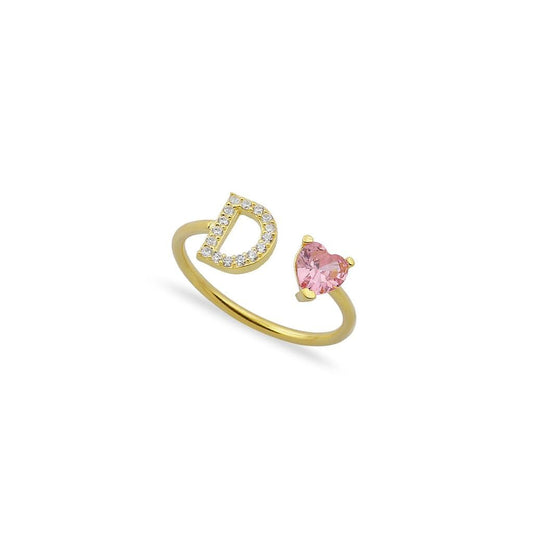 Custom Heart Initial Ring JEWELRY Saida