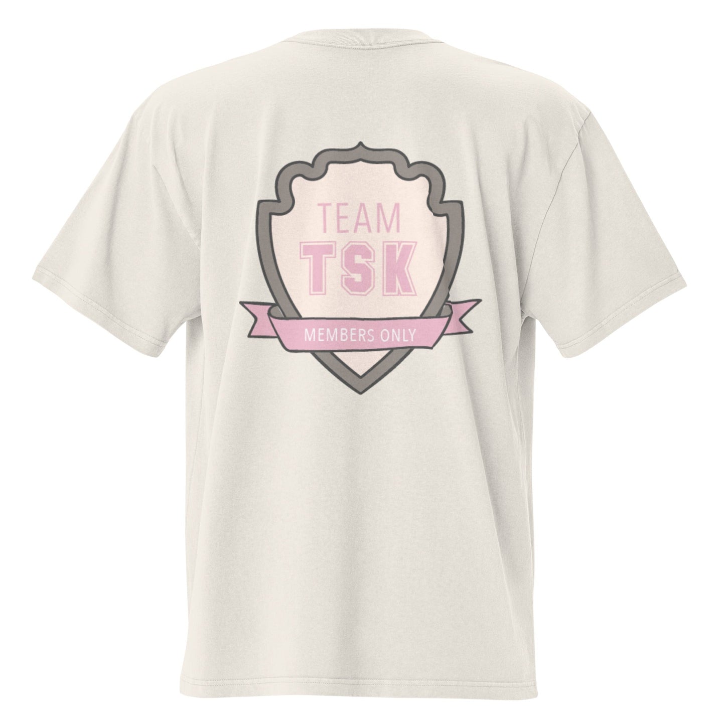 Team TSK Oversized faded t-shirt The Sis Kiss