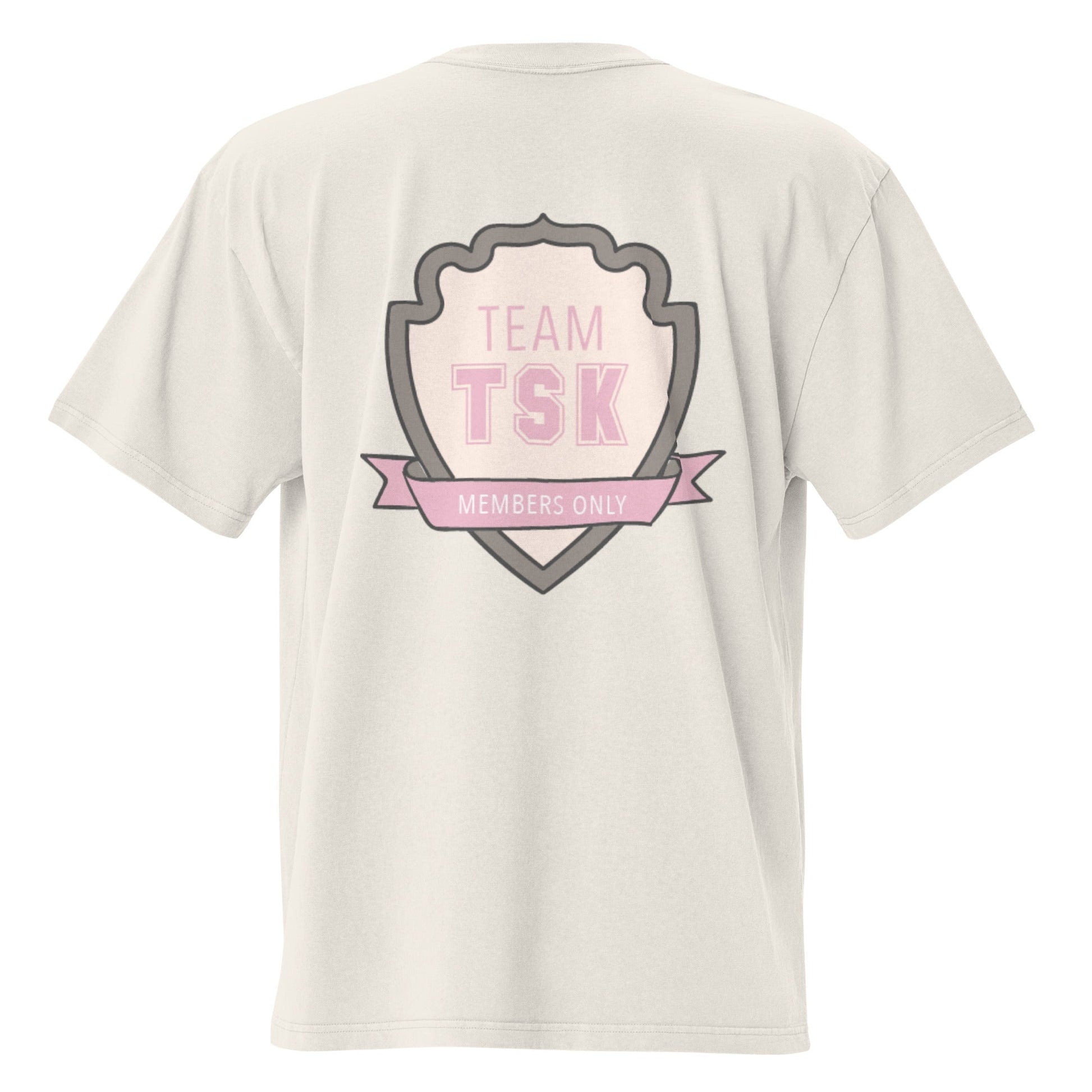 Team TSK Oversized faded t-shirt The Sis Kiss