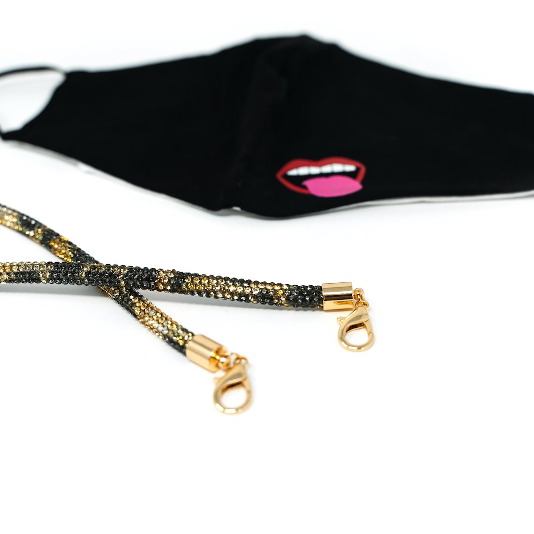Save Your Mask - Sis Kiss Mask Chains ACCESSORY The Sis Kiss Leopard Bling