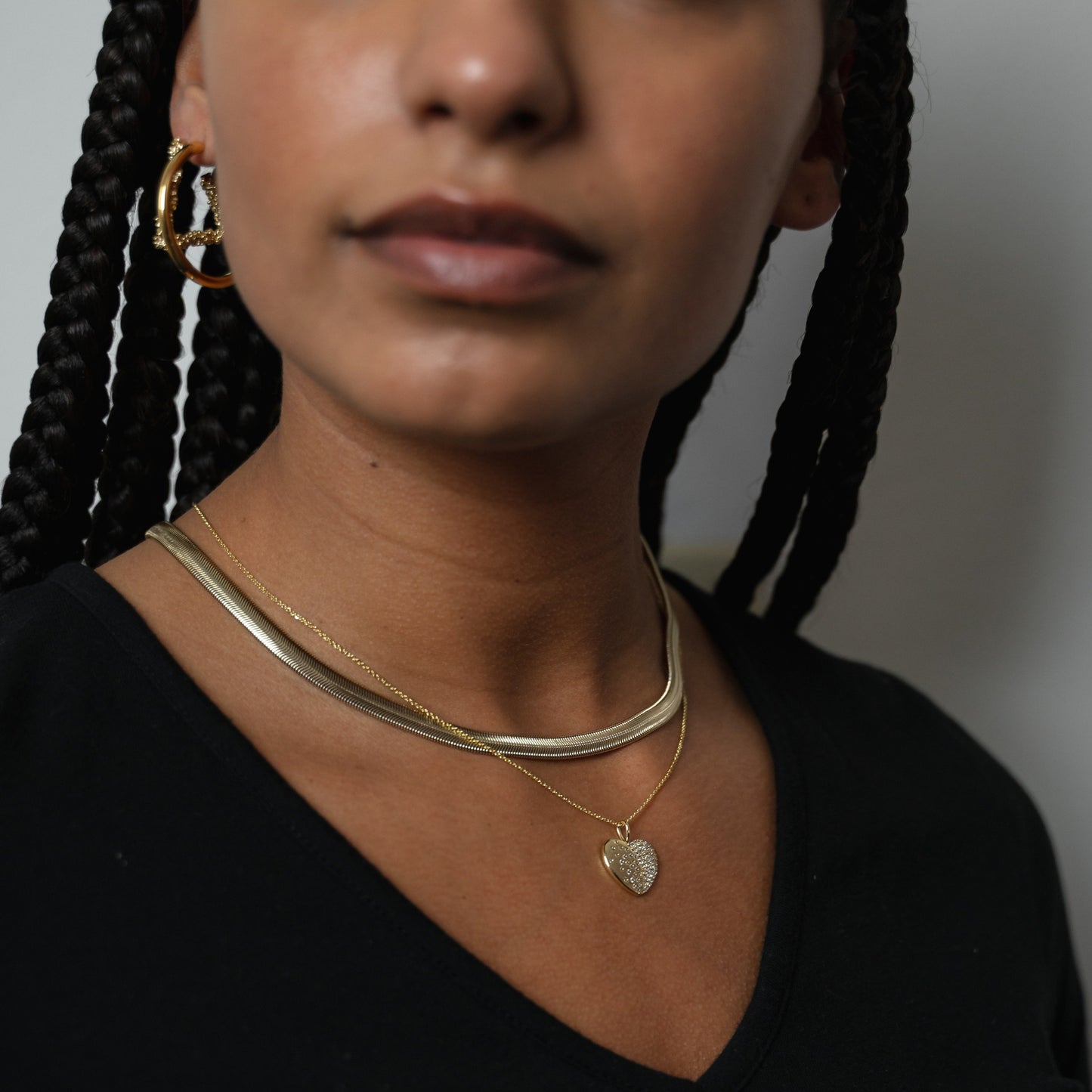 Liquid Gold Herringbone Necklace JEWELRY The Sis Kiss