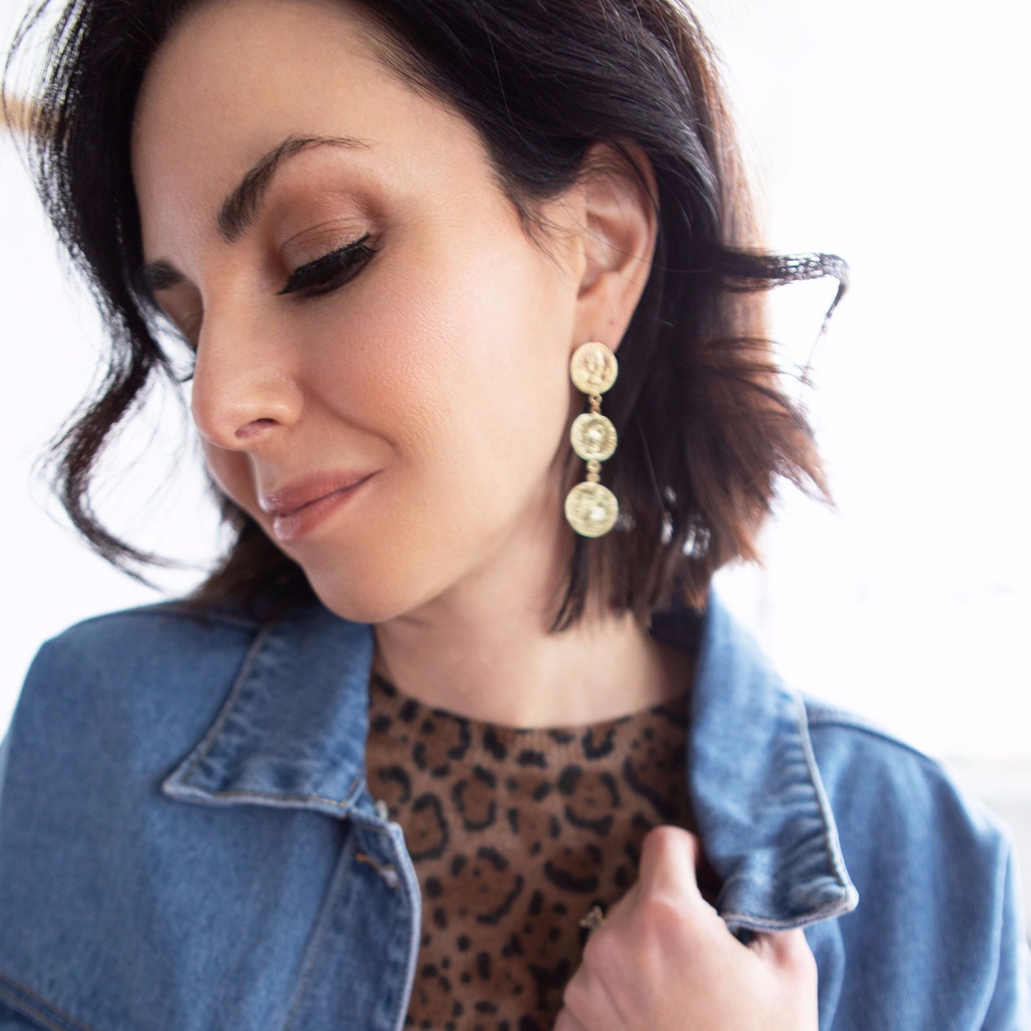 Gold Coin Drop Earring JEWELRY The Sis Kiss