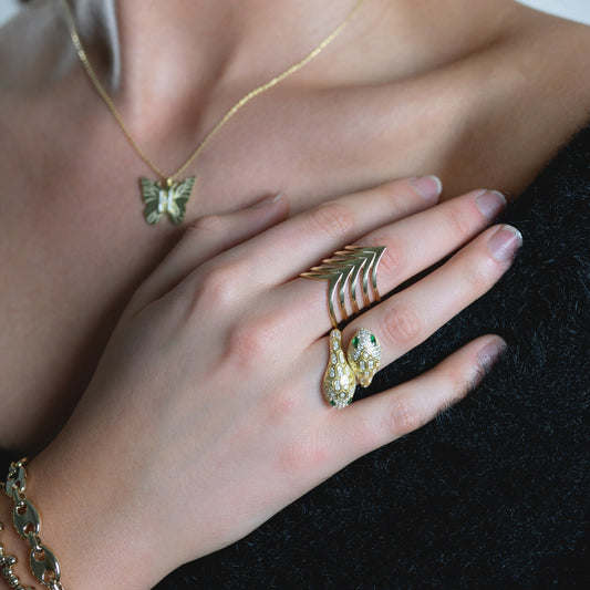 Statement Pointed Chevron Ring JEWELRY The Sis Kiss