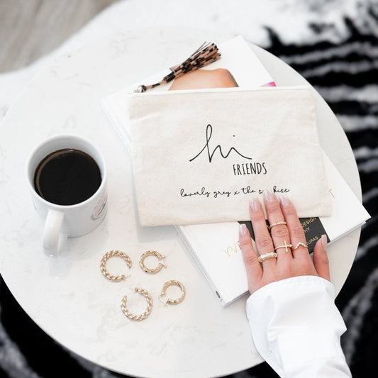 Loverly Hi Friends Canvas Pouch BAG The Sis Kiss