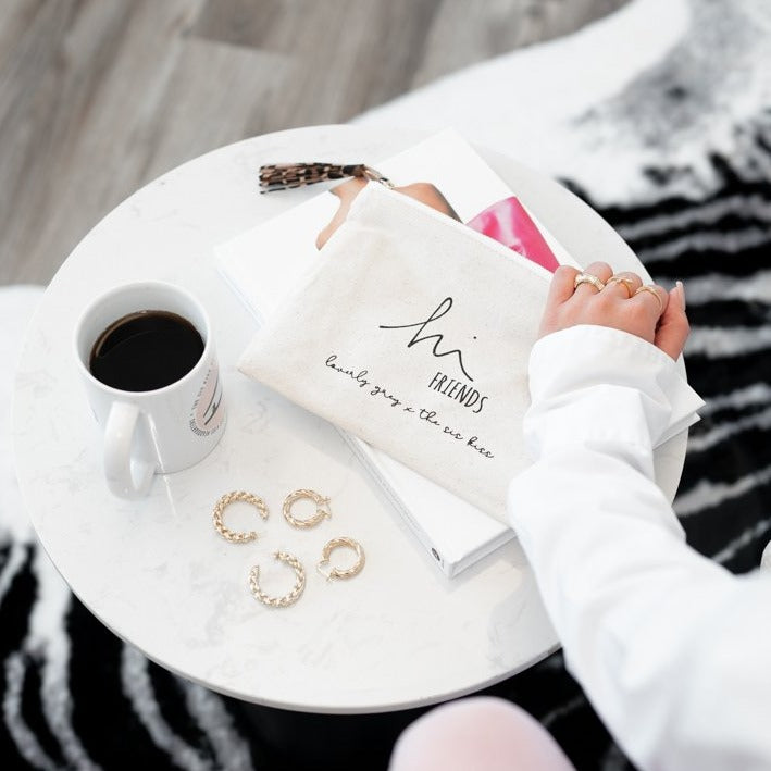 Loverly Hi Friends Canvas Pouch BAG The Sis Kiss