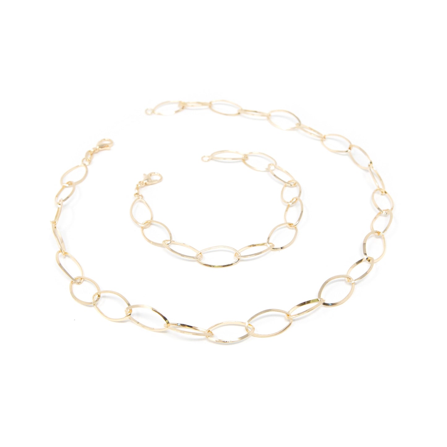 Open Link Choker and Bracelet JEWELRY The Sis Kiss