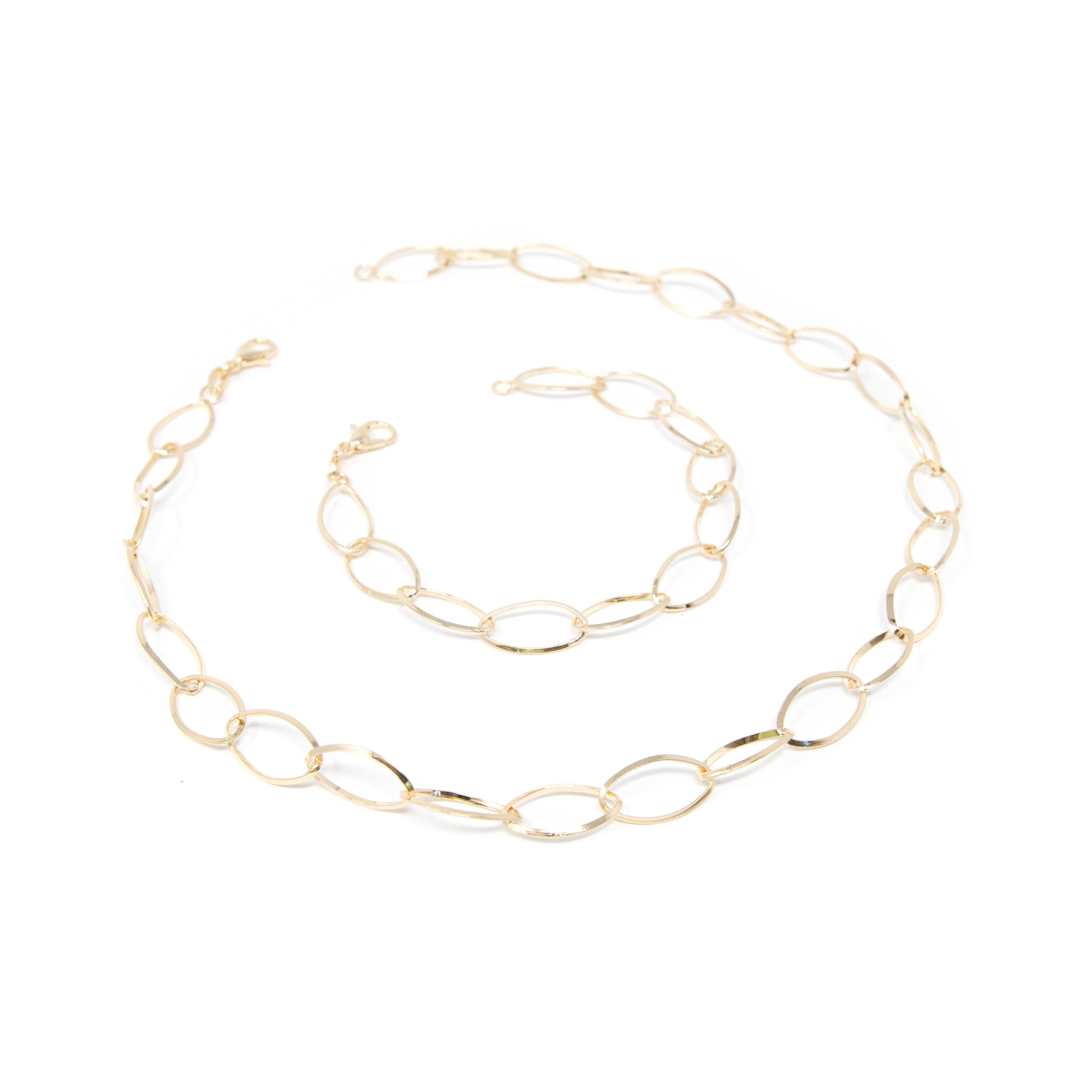 Open Link Choker and Bracelet JEWELRY The Sis Kiss