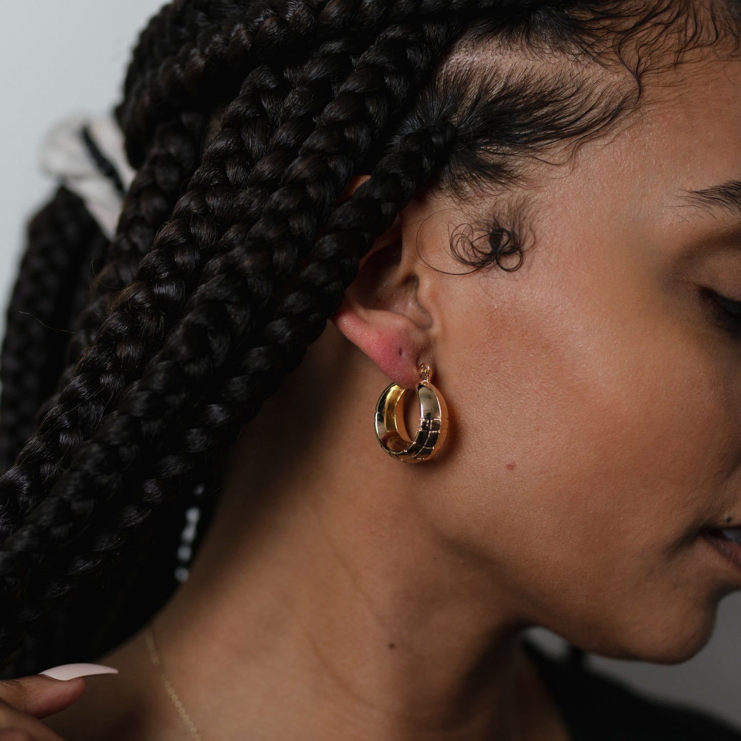 Textured Dome Gold Huggies JEWELRY The Sis Kiss