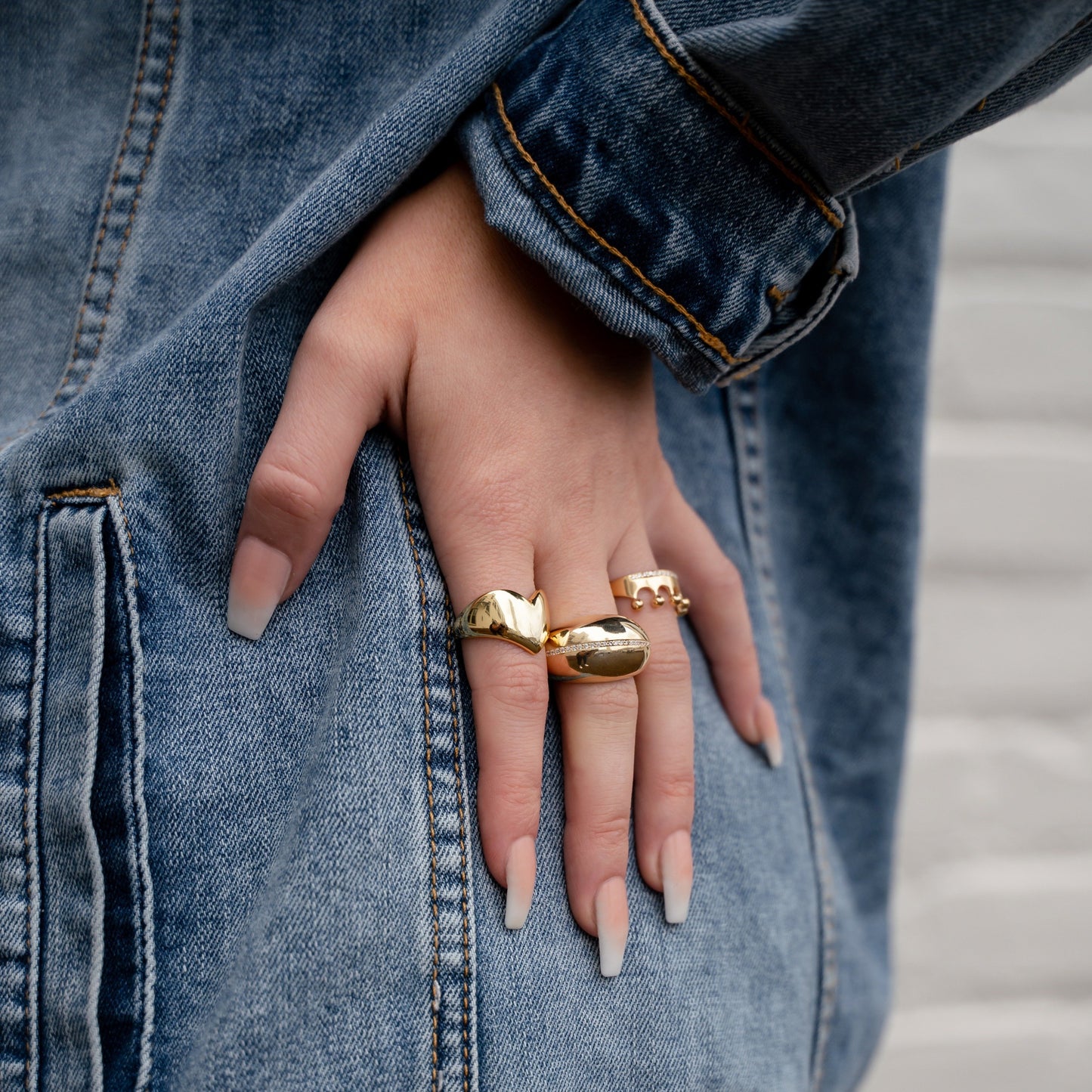 Statement Gold Heart Ring JEWELRY The Sis Kiss
