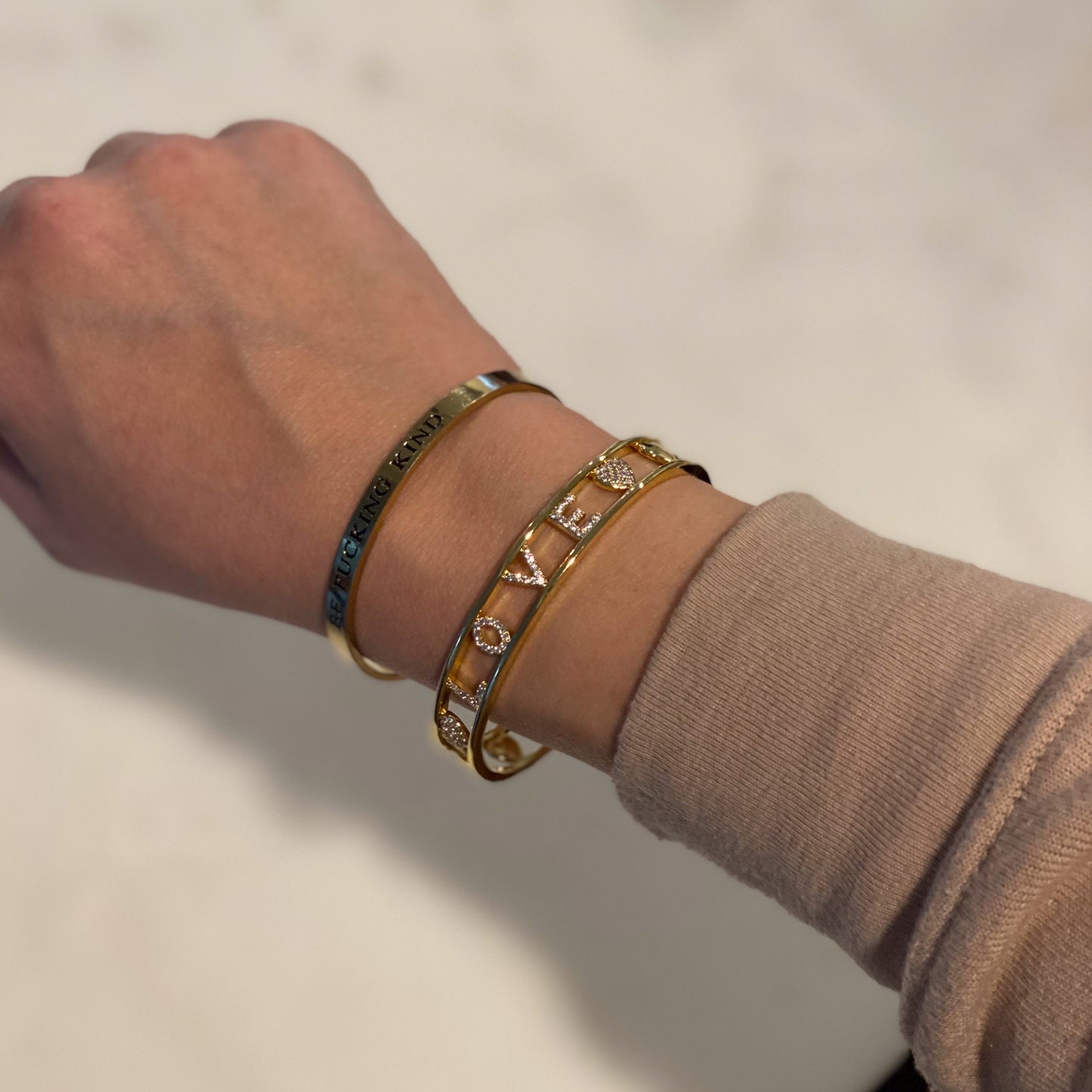 Love Crystal Cuff JEWELRY The Sis Kiss